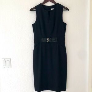 Milly of New York Black Diamond Pattern Belted Dress Size 8